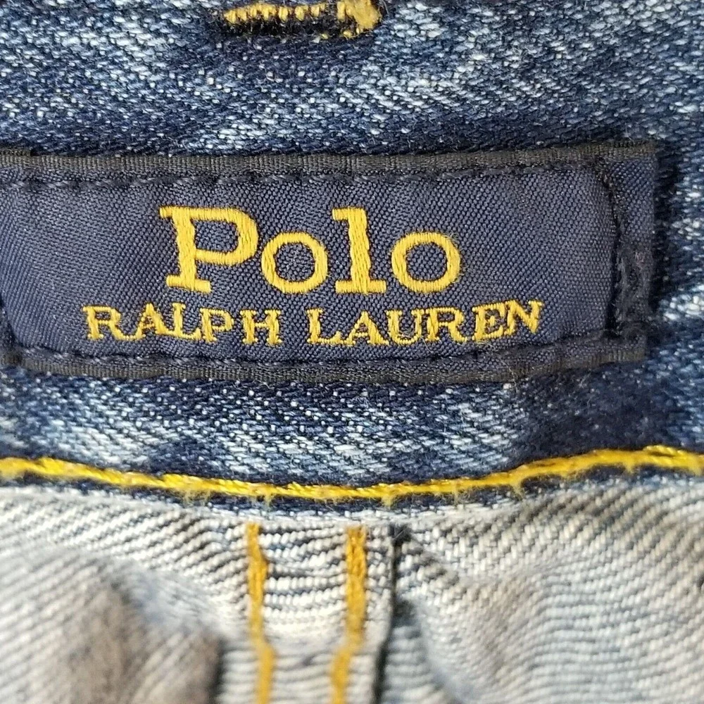 Polo Ralph Lauren jeans men's 36 x 30 Varick slim straight blue denim pants‎